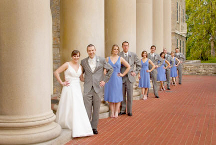 Penn State wedding portrait at Old Main