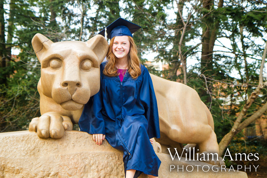 Penn State Nittany Lion Graduation Portrait