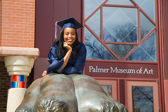 Penn State Campus graduation photo
