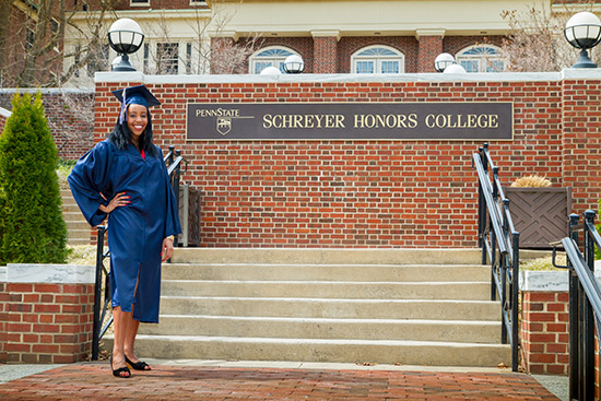 Shreyer Honors College graduation portraits