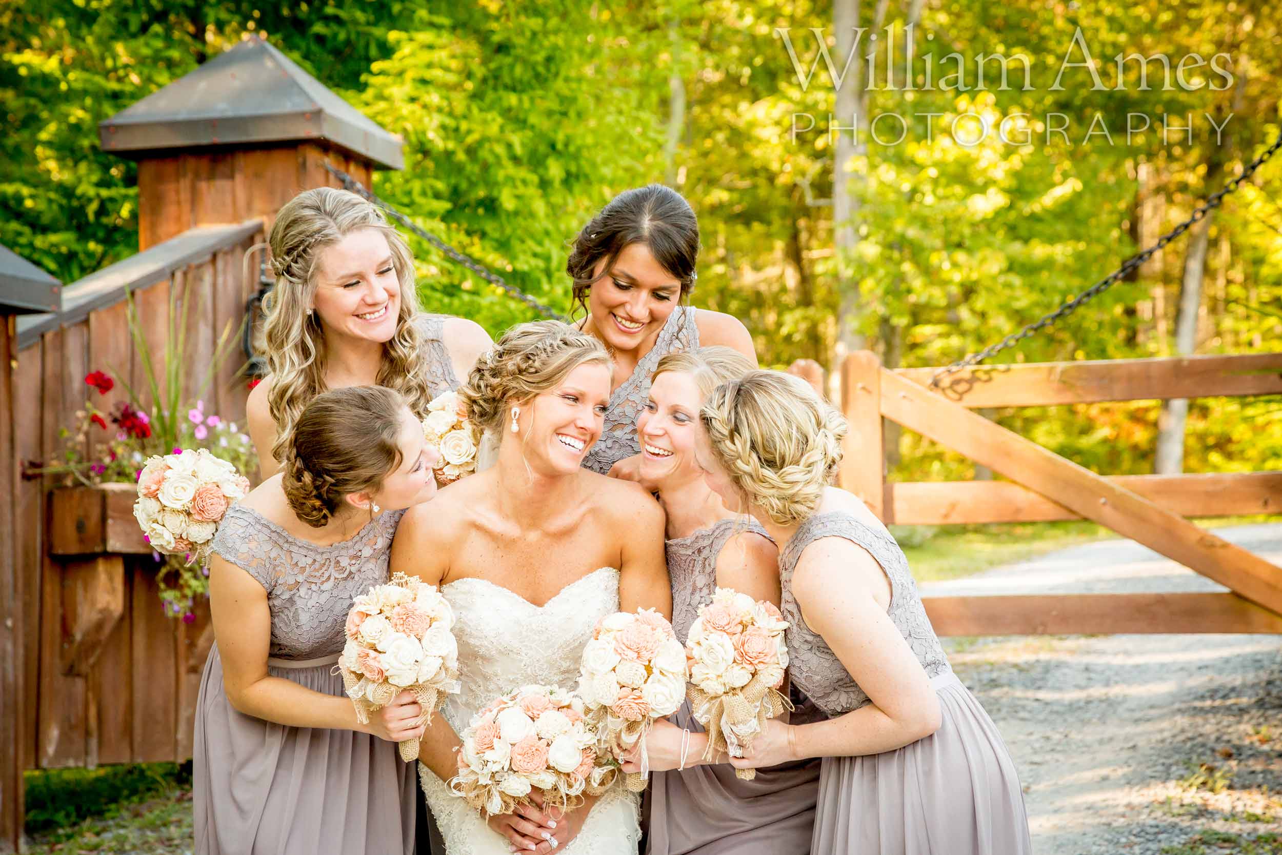 Happy Bride With Bridesmaids